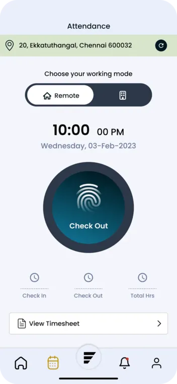 Attendance — remote check-out