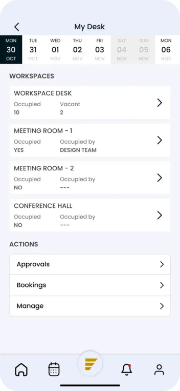 My Desk — workspace and meeting-room booking
