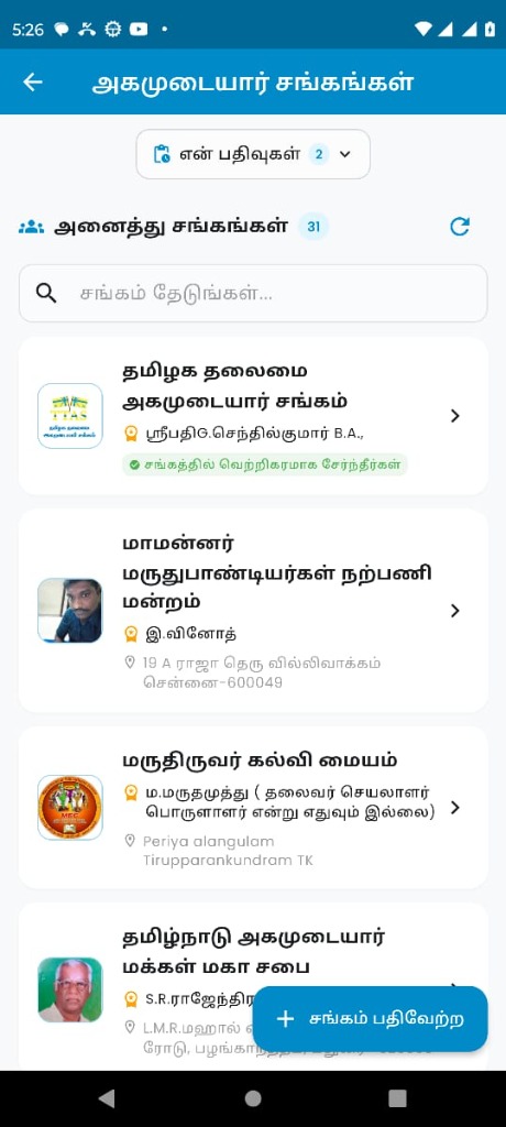 Sangams Directory