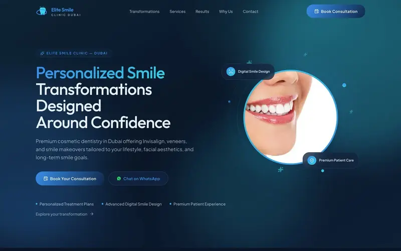 Elite Smile Clinic Dubai — website for ELITE SMILE CLINIC — DUBAI