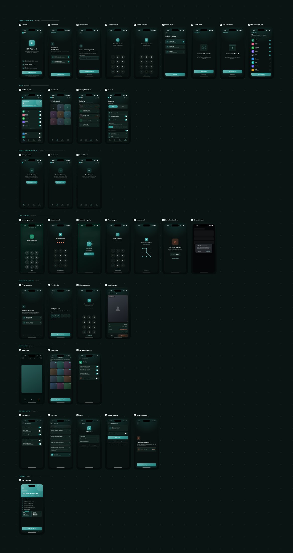 NIM App Lock — Interactive Design