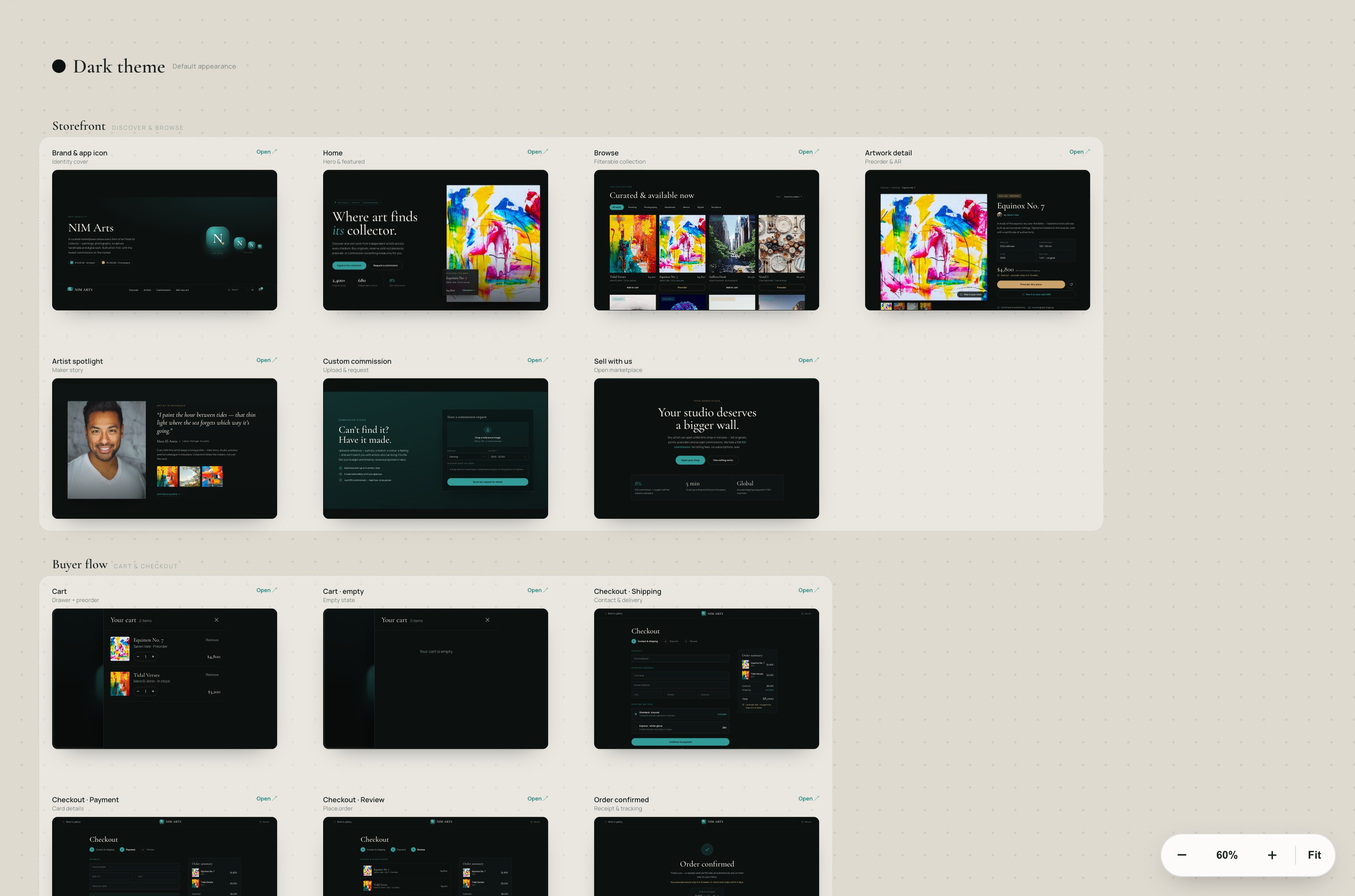 NIM Arts — Marketplace UI/UX