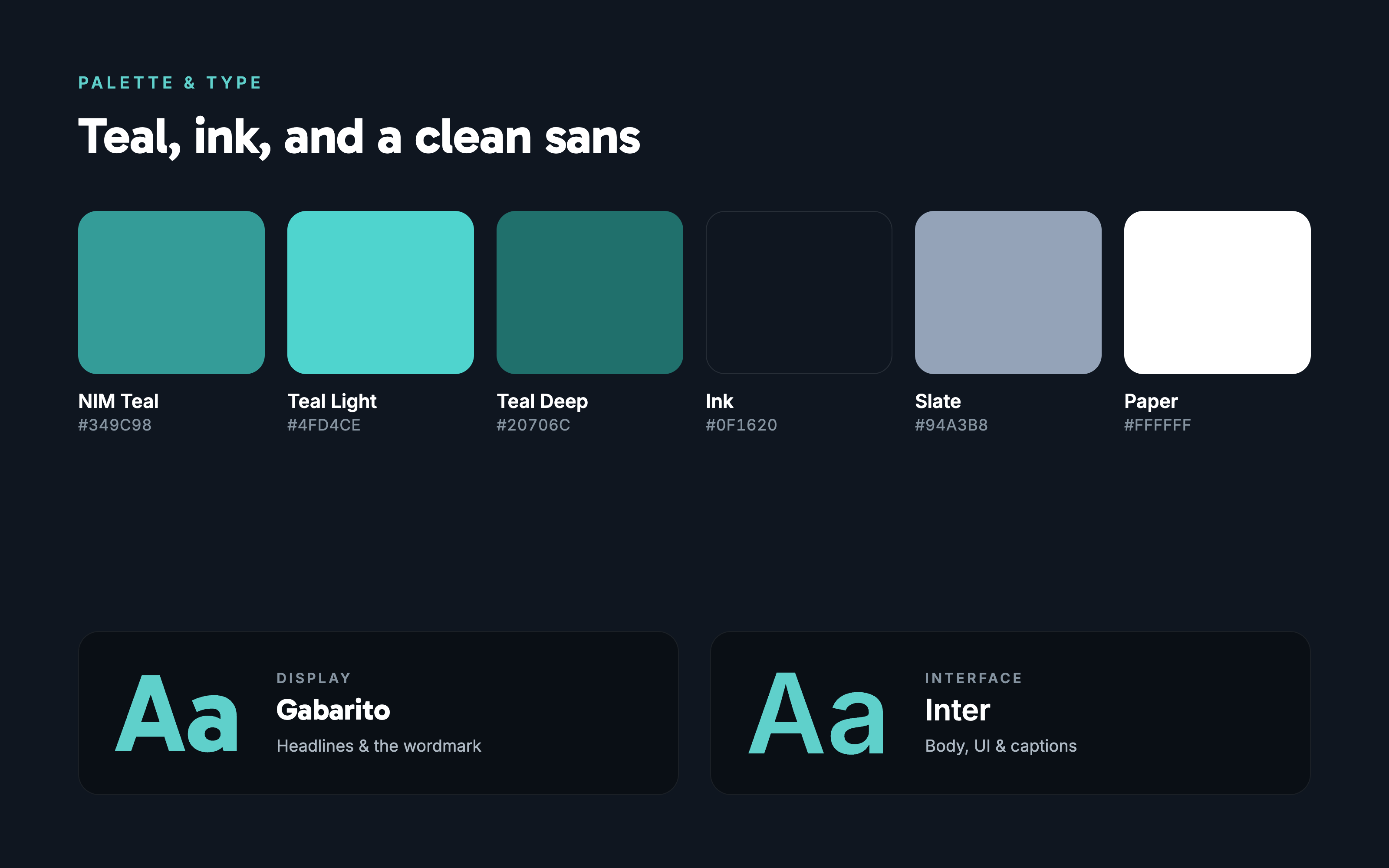 Color Palette & Typography