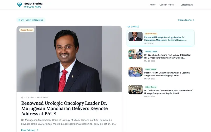 South Florida Urology News — website for SOUTH FLORIDA UROLOGY NEWS